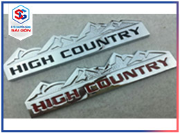 Tem kim loại 3D mạ crom High Country