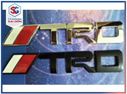 Tem kim loại 3D mạ crom TRD