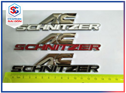 Tem kim loại 3D mạ crom AC SCHNITZER