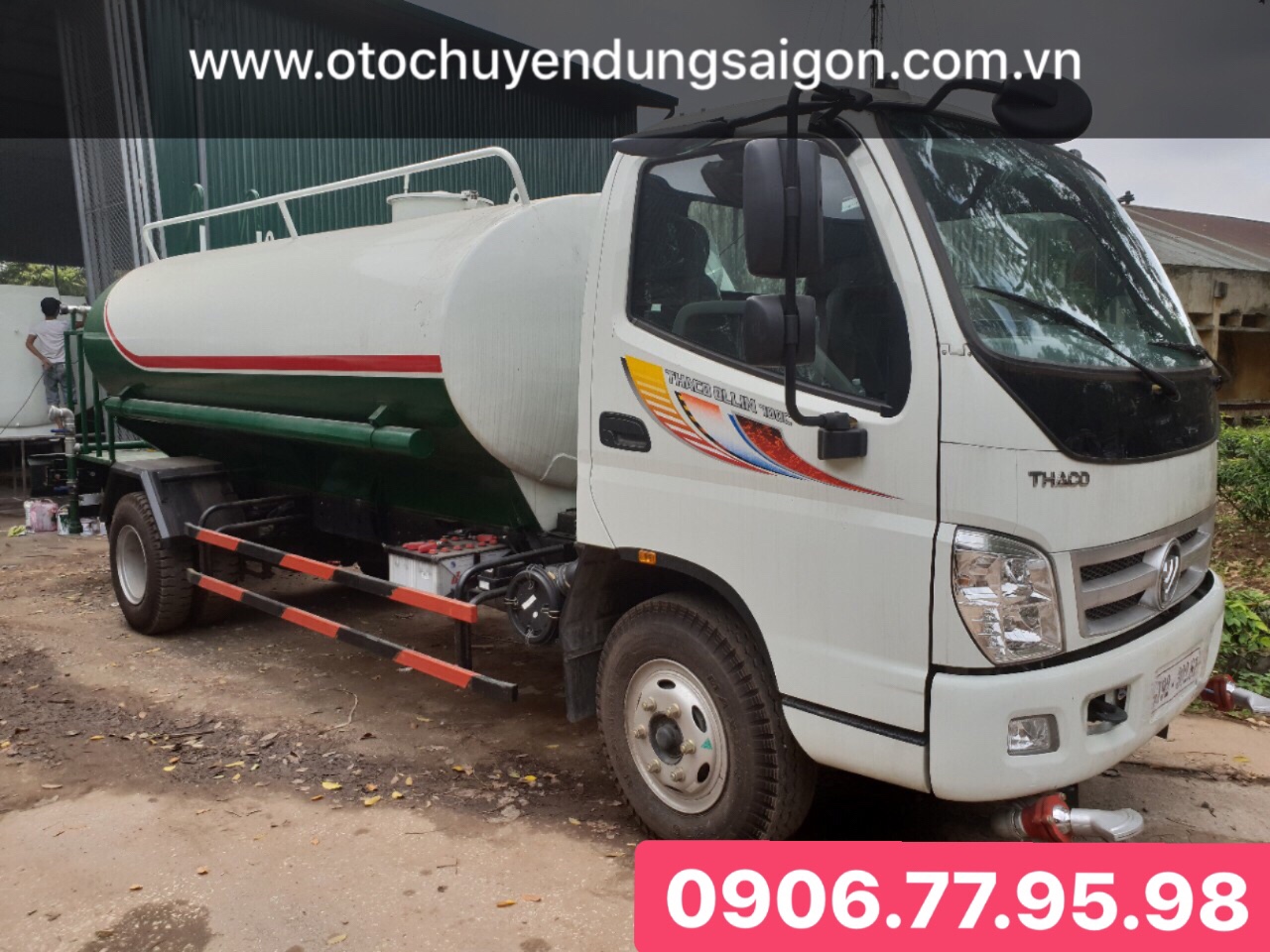 XE BỒN CHỞ NƯỚC THACO OLLIN 8 KHỐI